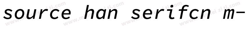source han serifcn m字体转换